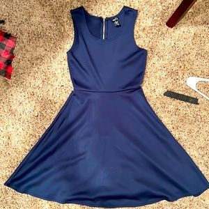 Rue21, short fit flare dress, deep blue